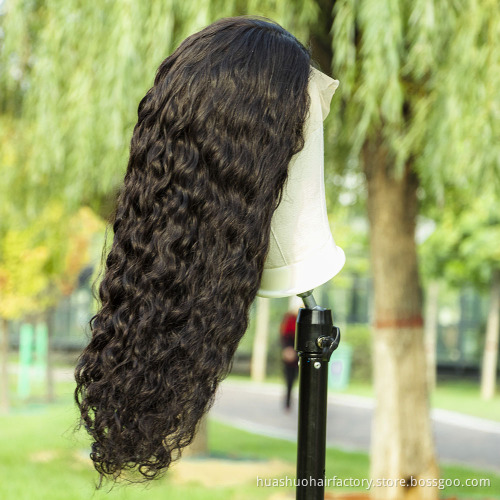 Huashuo 13*4  Lace Front Human Hair Wigs, Transparent Swiss Lace Human Hair Wigs, Virgin Hair Wig For Black Women